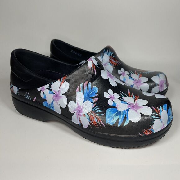 CROCS Dual Comfort Neria Pro 2 Women Size 7 Slip On Mule Clogs Floral Pattern - Picture 2 of 11